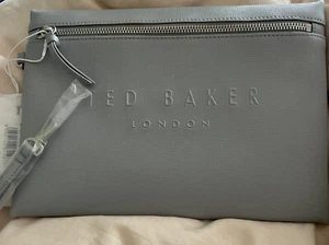 Ted Baker Grera Deboss Grey Clutch Bag/Zip pouch BNWT - Picture 1 of 8