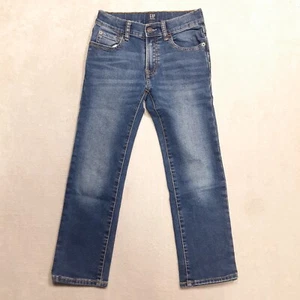 Gap Denim Jeans For Boys Sz.8 Regular/Blue-Straight Stretch/Adjustable Waist - Picture 1 of 11