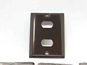 Metal Bryant E53420 Electrical Light Switch Plate Cover Brown 1 Gang 2 Device - Picture 1 of 2