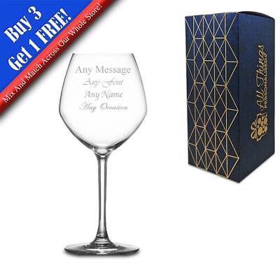 Personalised Engraved 16.5oz Cabernet Vins Jeunes Wine Glass, Gift Boxed Wine  • 12.95£