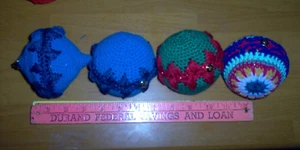 New, handmade crochet Christmas ornaments, set of 4 #11 - Picture 1 of 3