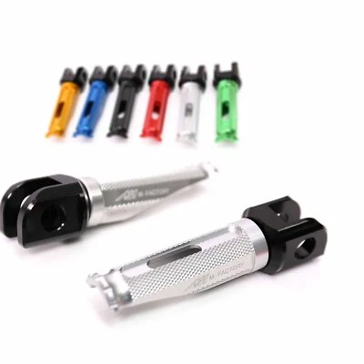 Clavijas delanteras plateadas Shinobi para Honda VTR1000 SP1/2 RC51 00-03 04 05 06 07 Foto 1 de 4