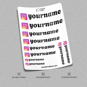 Custom Instagram Stickers Pack x10 Instagram Stickers Sheet Instagram Stickers - Picture 1 of 6