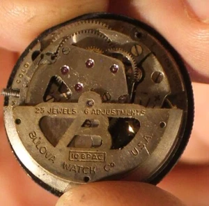 Reloj Pulsera Automático Bulova 10BPAC 23-Jewel De Colección Movimiento Funcionando - Imagen 1 de 2