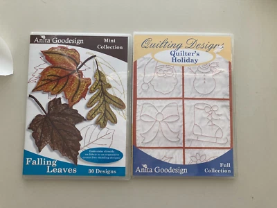 CD bordado con apliques Anita Goodesign - Falling Leaves & Quilter's Holiday Foto 1 de 2
