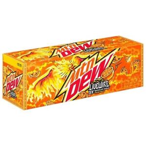 Mountain Dew Live Wire 12 oz. cans 12-Pack Mtn Dew - FREE EXPEDITED SHIPPING! -