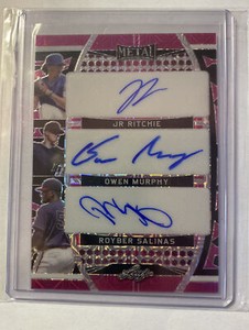 2022 Leaf Metal Jr Ritchie/Owen Murphy Royber Salinas Auto 3/4 Pink Mojo Braves