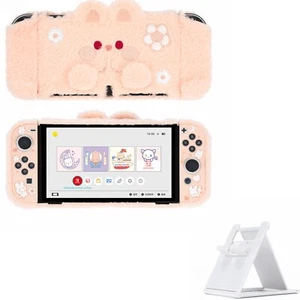 GeekShare Protective Case for Nintendo Switch OLED & Joy Con Plush Bunny Cover - Picture 1 of 16