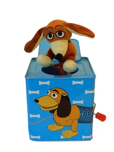 DISNEY PIXAR TOY STORY SLINKY DOG JACK IN THE BOX BY POOF SLINKY - RARE - READ - Picture 1 of 9