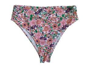 Shein Gr. L Blumenmuster High Leg High Waist Cheeky Badehose Damen - Bild 1 von 3