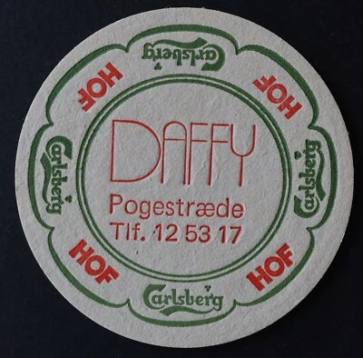 Sous-bock bière CARLSBERG Hof Daffy Pogestraede beermat coaster 1 - Photo 1/2