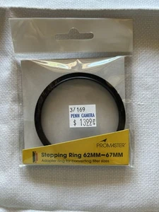 Stepping Ring 62-67mm Filter Adapter - Picture 1 of 2