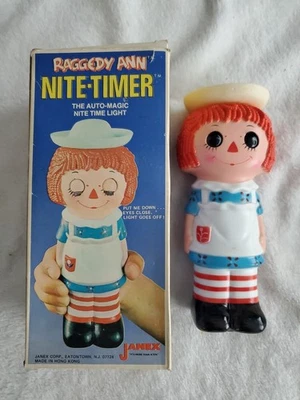 复古 1976 年 Raggedy Ann Nite-Timer 闪光灯 自动魔法 Nite 灯 看起来 全新 — 第 1/4 张图片