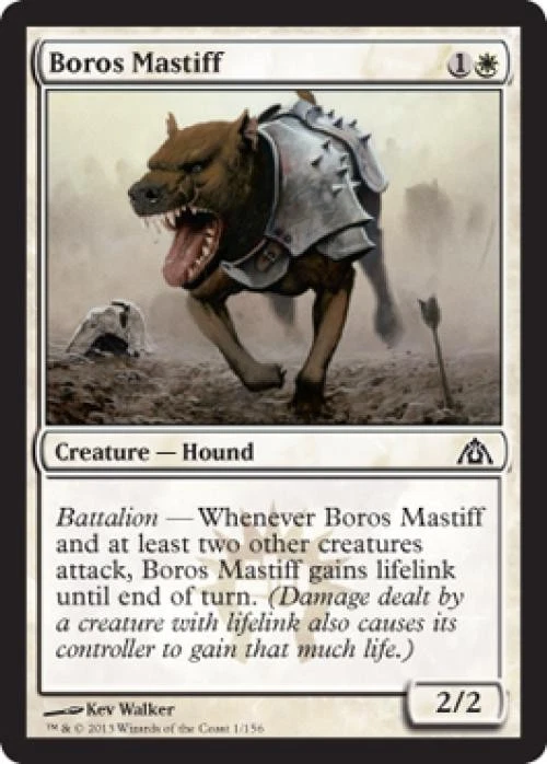 Boros Mastiff -Foil Light Play MTG Dragon's Maze - Image 1 of 1