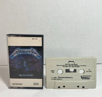 Metallica Ride the Lightning Cassette Tape MRIT-769 Megaforce Release - Image 1 of 4