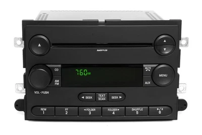 06-07 Ford Fusion Mercury Milan Radio AMFM Reproductor de CD de un solo disco 6E5T-18C869-AG Foto 1 de 4