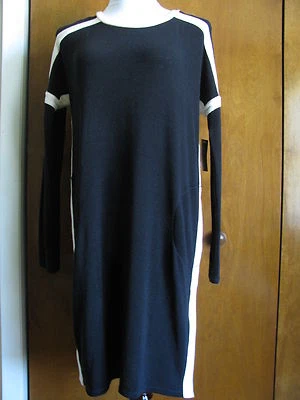 Rachel Roy Mujer Vestido Negro Con Cierre A Presiones En Un Lado Parte Inferior Grande Nuevo Con Etiquetas Foto 1 de 4