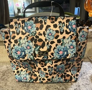Betsey Johnson Backpack Blue Flower LBZOOEY Cat Print Bag NWT - Picture 1 of 14