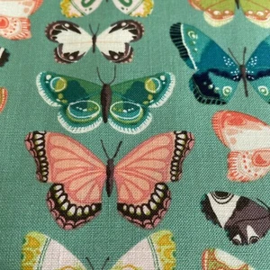 Riley Blake Midsummer Meadow with Butterfly pattern in Teal - Picture 1 of 4