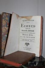✒ TRES RARE EO Philidor Analyse des ECHECS 1749 CHESS - édition introuvable !