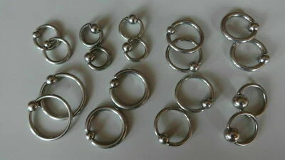 1x CBR Anello Toracico 316L Intimo Occhio Labbro Orecchino Klemmball 4 + 5mm Ø - Immagine 1 di 4