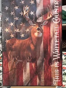 Arte de pared en lienzo, impresión "This is Whitetail Country", decoración del hogar, ciervo cola blanca - Imagen 1 de 1