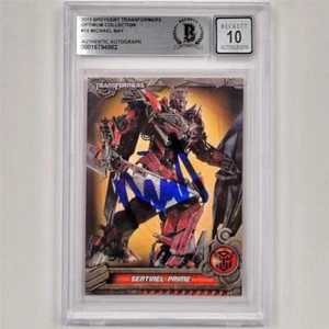 2013 Breygent Transformers Sentinel Prime 14 Michael Bay signed card BAS 10 auto - Picture 1 of 2