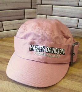 Gorra Harley Davidson para mujer MEDIANA parte superior plana gorra de taxi hebilla bordada nueva con etiquetas - Imagen 1 de 8