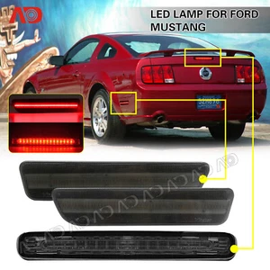 For Ford Mustang 2005-2009 LED Side Marker Light Rear Third Brake Lamp Smoked 3X - Bild 1 von 9