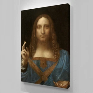 SALVADOR MUNDI Leonardo Da Vinci Print Reproduction Wall Art Print POSTER CANVAS - Picture 1 of 6