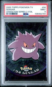 2000 TOPPS POKEMON TV ANIMATION SERIES 2 94 GENGAR ANIMATION SILVER FOIL PSA 9 - Picture 1 of 2