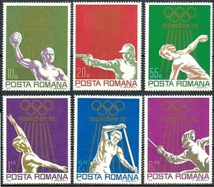 1972 Romania Sc# 2341-46 Summer Olympic Games in Munich, Germany - Picture 1 of 1