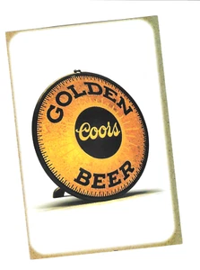 1930er Coors Leuchtschild Postkarte 1994 Coors Brewing Company Golden CO Postcard - Bild 1 von 9