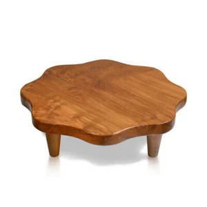 16" Teak Wood Pedestal Stand for Aroma and Snacks - Picture 1 of 1