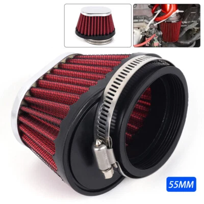 Motorcycle High Flow Red Air Filter For Motocross Scooter Air Pods Cleaner 55mm Foto 1 de 4