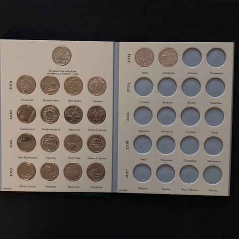 2018~2023 ~ American Innovation Dollar  ~ 19 BU coins "D" Pos. "B" ~f/bags ~ Cover