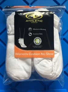 Athletic Works Women's Cushion No Show Socks 10 Pk Sz 4-10 Brand New Sealed - Picture 1 of 2