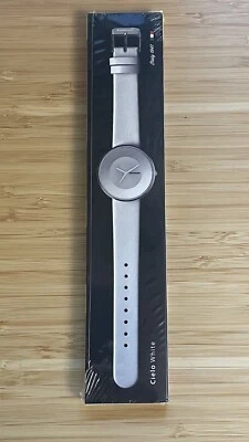 Raro Reloj Lambretta 2101WHT Cielo Blanco Analógico Correa Cuero Cuarzo - NUEVO SELLADO Foto 1 de 4