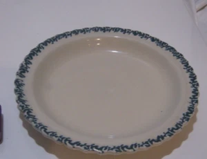 Piatto da torta arruffato blu in spugna ceramica 10,5" - Foto 1 di 6