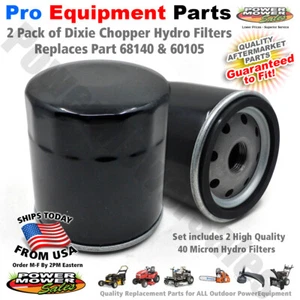 Hydro Filters for Dixie Chopper Mowers 2 Pack 40 Micron 68140, 68140DC & 60105 - Picture 1 of 6