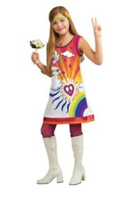 Sunshine Dreamer Costume Rubie's Hippie Mod Tank Dress Peace Groovy 60's Large