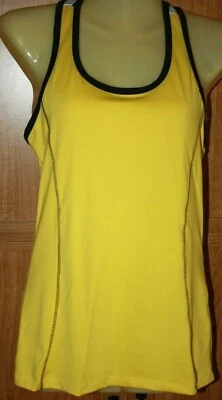 Camiseta sin mangas para mujer Derek Heart turquesa o amarillo talla mediana nueva con etiquetas sujetador incorporado Foto 1 de 4