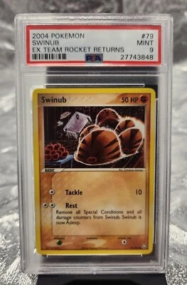 #79 Pokemon Swinub Ex Team Rocket Returns PSA Graded 9 Mint - Image 1 of 2