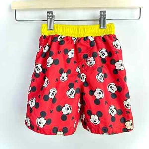 Disney Baby Mickey Mouse Swim Trunks Board Shorts Red Yellow 24m  - Picture 1 of 6