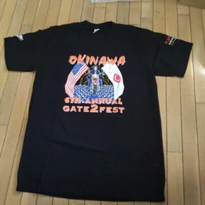 Rare Harley Davidson T-shirt Custom Cycle Ryukyu Okinawa Japan size L F/S - Picture 1 of 7