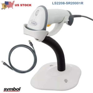 Zebra Symbol LS2208 Square Handheld USB Cable Reader Laser Barcode Label Scanner - Picture 1 of 9