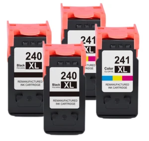 PG-240 XL/CL-241 XL(4-Pack)  Ink Cartridges for Canon 240XL MG3620 MG2120 MG3120 - Picture 1 of 7
