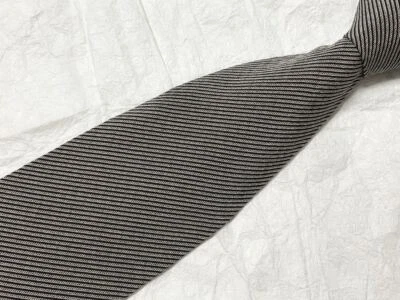 Armani Collezioni Authentic Necktie Tie Striped Silk Made in Italy Gray No Box Foto 1 de 4