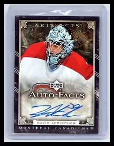 2006-07 Upper Deck Artifacts #AF-DA David Aebischer Auto-Facts - Foto 1 di 2