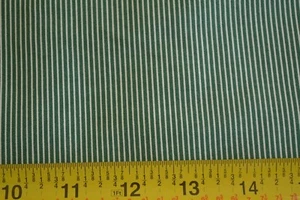 11" Long, Green & White Striped Quilt Cotton, Japan, Moda/Le Petit Poulet,M8551 - Picture 1 of 7